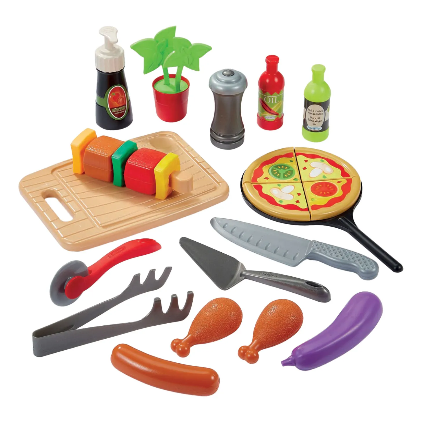 Ecoiffier Zomer Keuken met Barbecue en Pizzaoven, 27dlg.