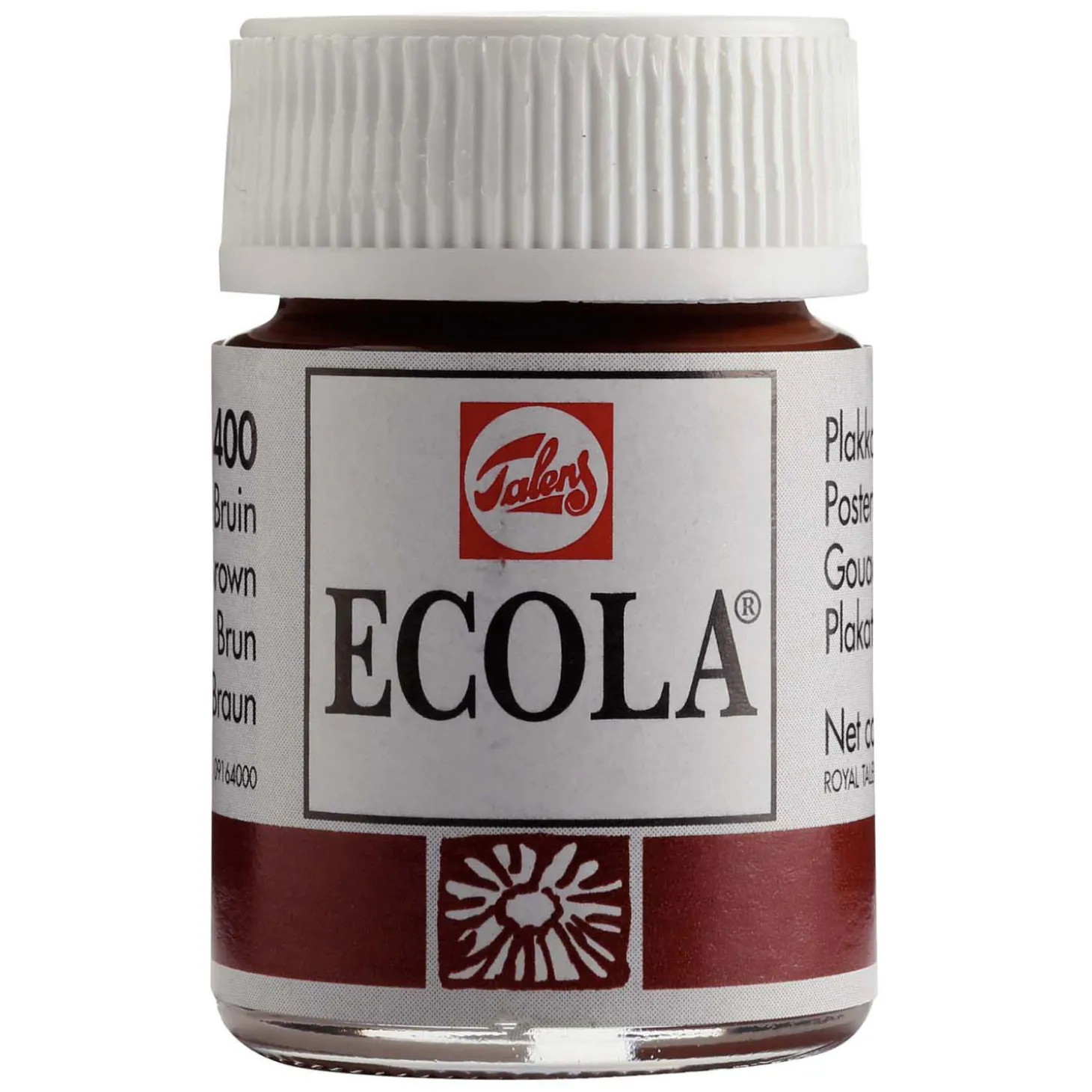 Ecola Plakkaatverf Fles 16ml Brown 400