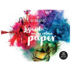 Ecoline Aquarelpapierblok, 24x32cm, 290 G/M, 12 Vellen