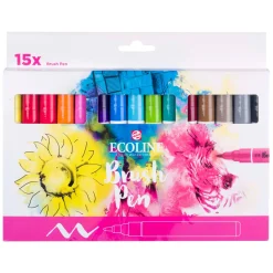 Ecoline Brush Pen Set, 15 Kleuren