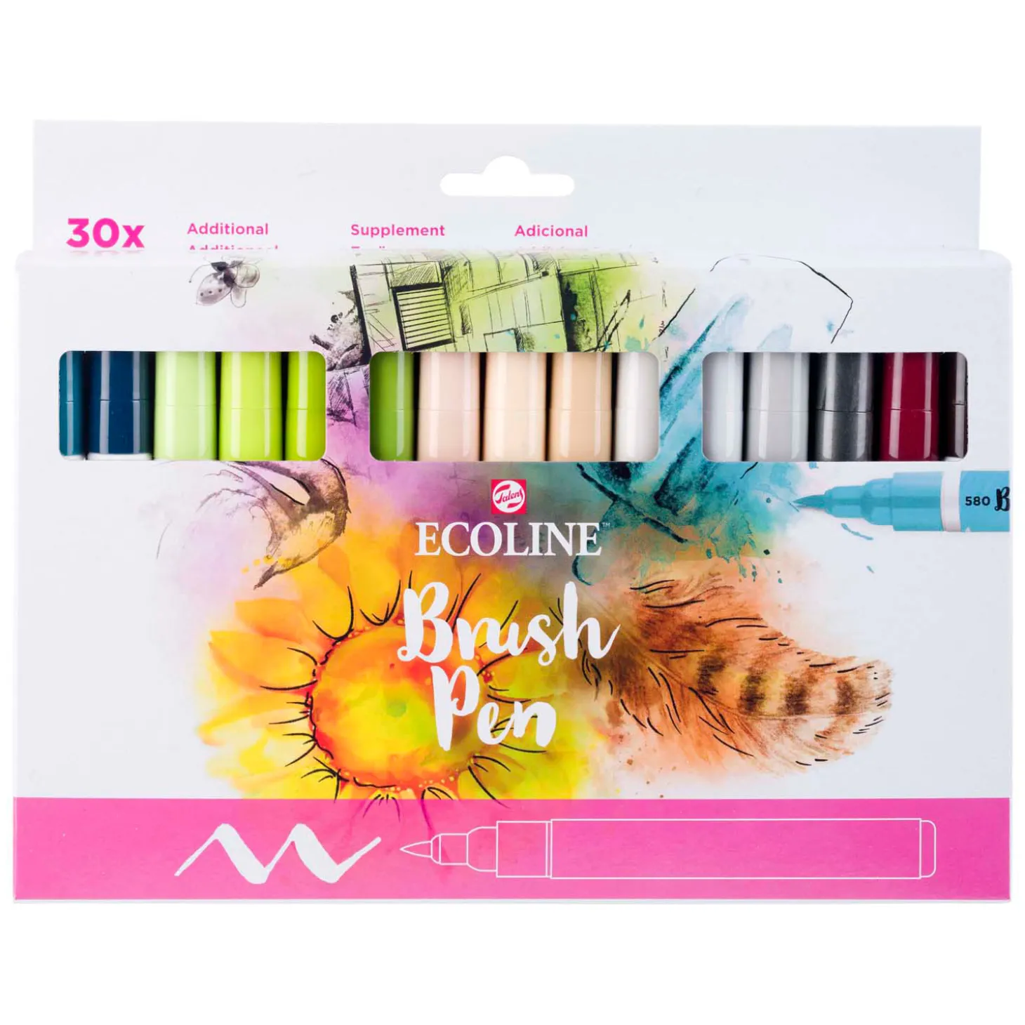 Ecoline Brush Pen Set Additional, 30 Kleuren