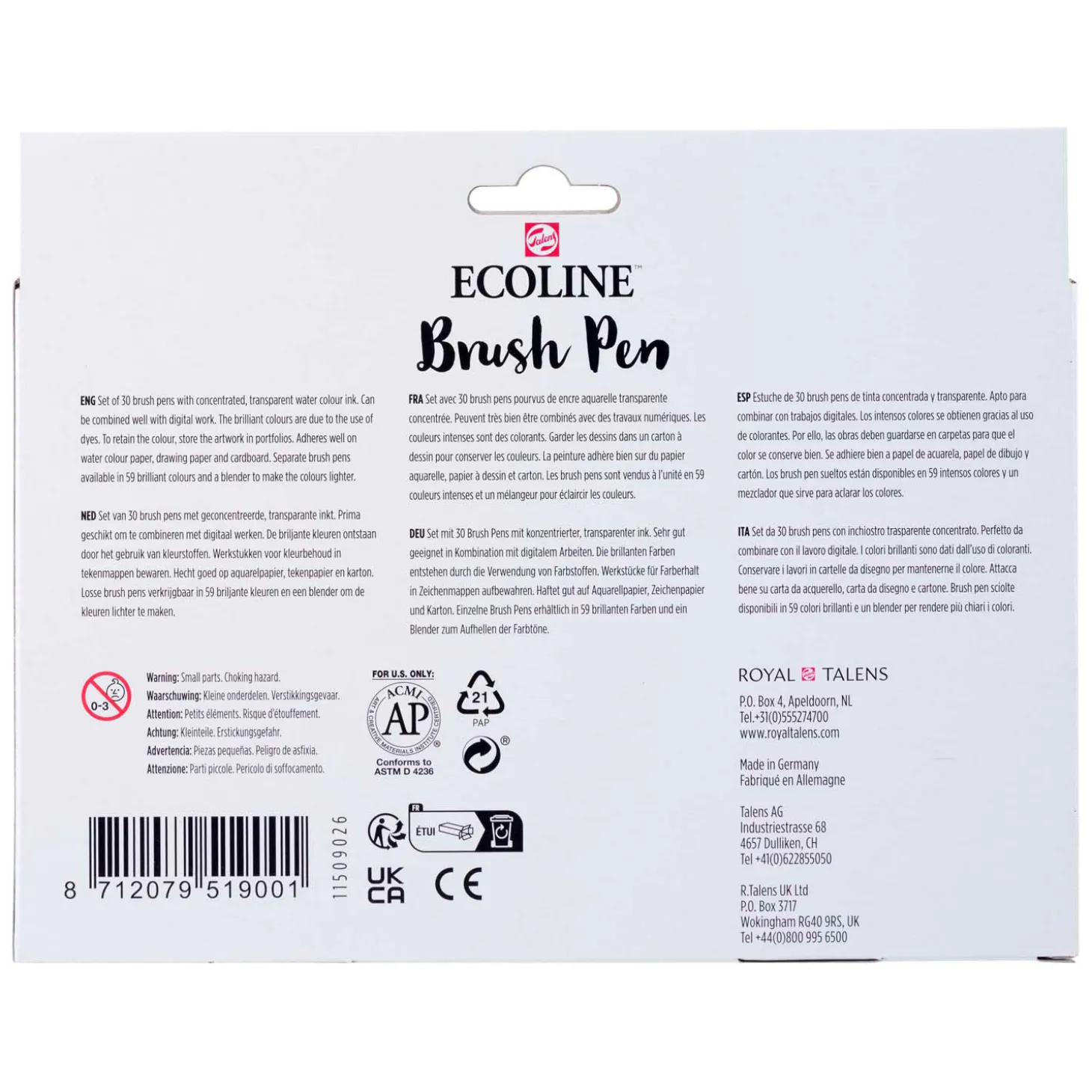 Ecoline Brush Pen Set Additional, 30 Kleuren