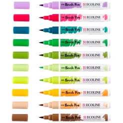 Ecoline Brush Pen set Botanisch, 10 Kleuren