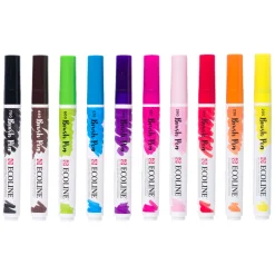 Ecoline Brush Pen Set Helder, 10 Kleuren