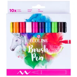 Ecoline Brush Pen Set Helder, 10 Kleuren