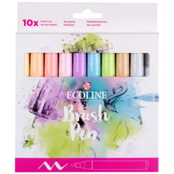 Ecoline Brush Pen Set Pastel, 10 Kleuren