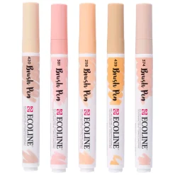 Ecoline Brush Pen set Portret, 5 Kleuren