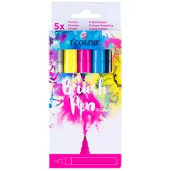 Ecoline Brush Pen Set Primair, 5 Kleuren