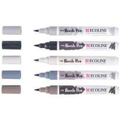 Ecoline Brush Pen set Schaduw, 5 Kleuren