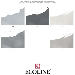 Ecoline Brush Pen set Schaduw, 5 Kleuren