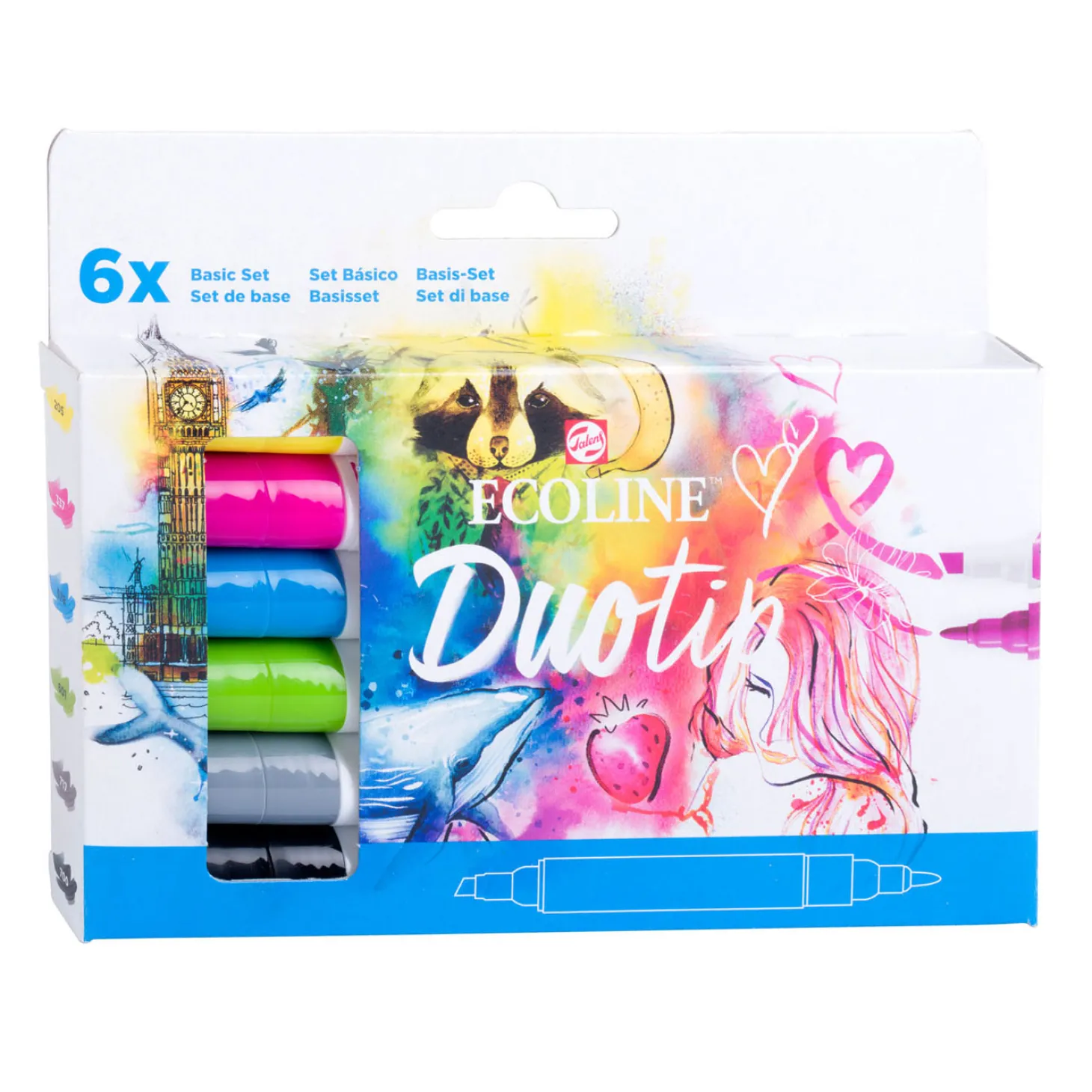 Ecoline Duotip Markers Basisset, 6dlg.