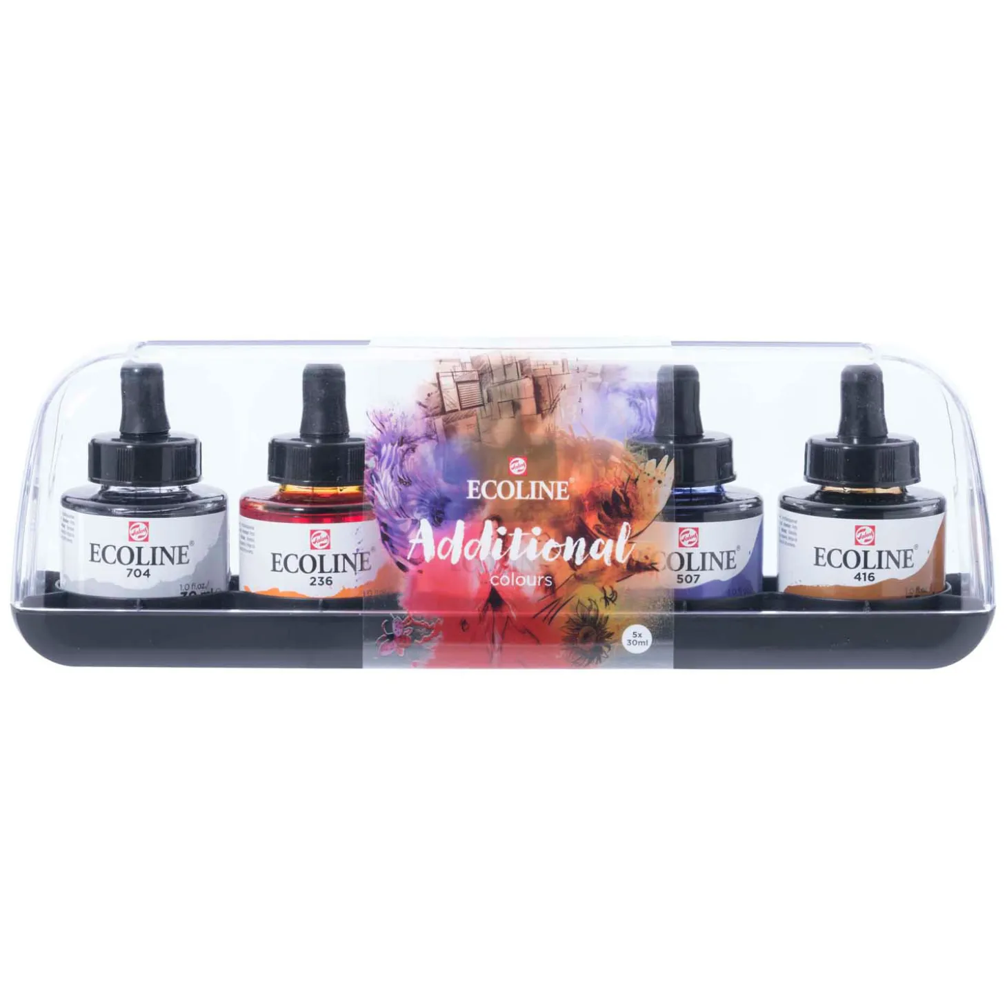 Ecoline Vloeibare Waterverf Set Additioneel, 5x30ml