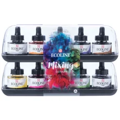 Ecoline Vloeibare Waterverf Mengset, 10x30ml