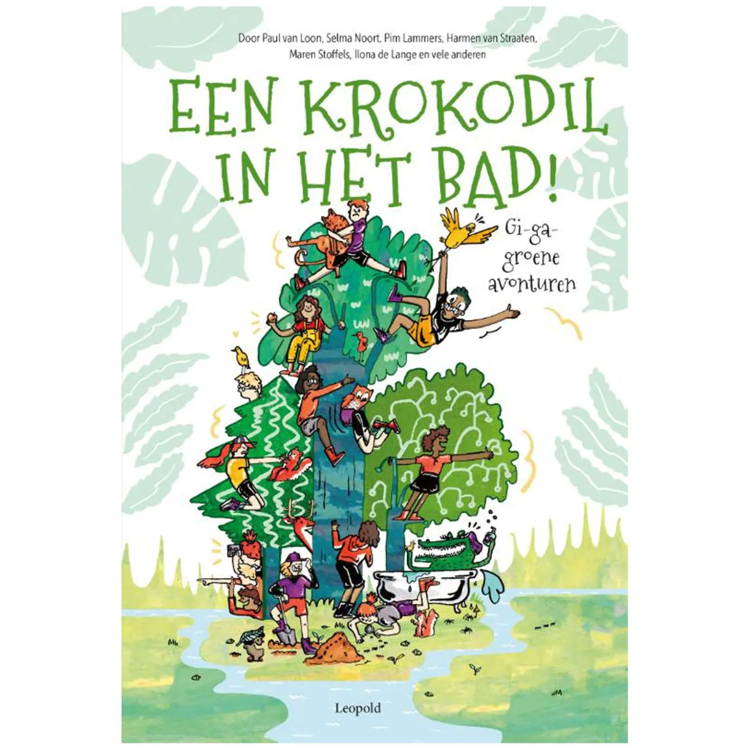 Een krokodil in het bad!