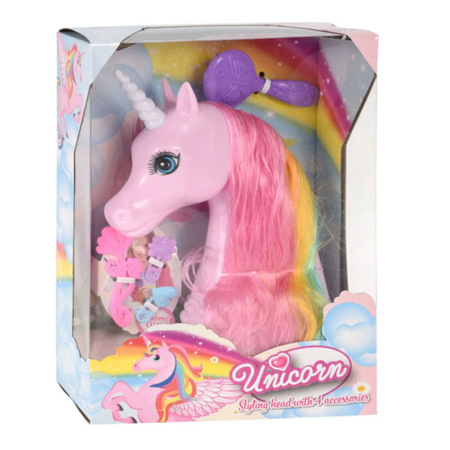 Eenhoorn Kapkop met 4 Accesoires