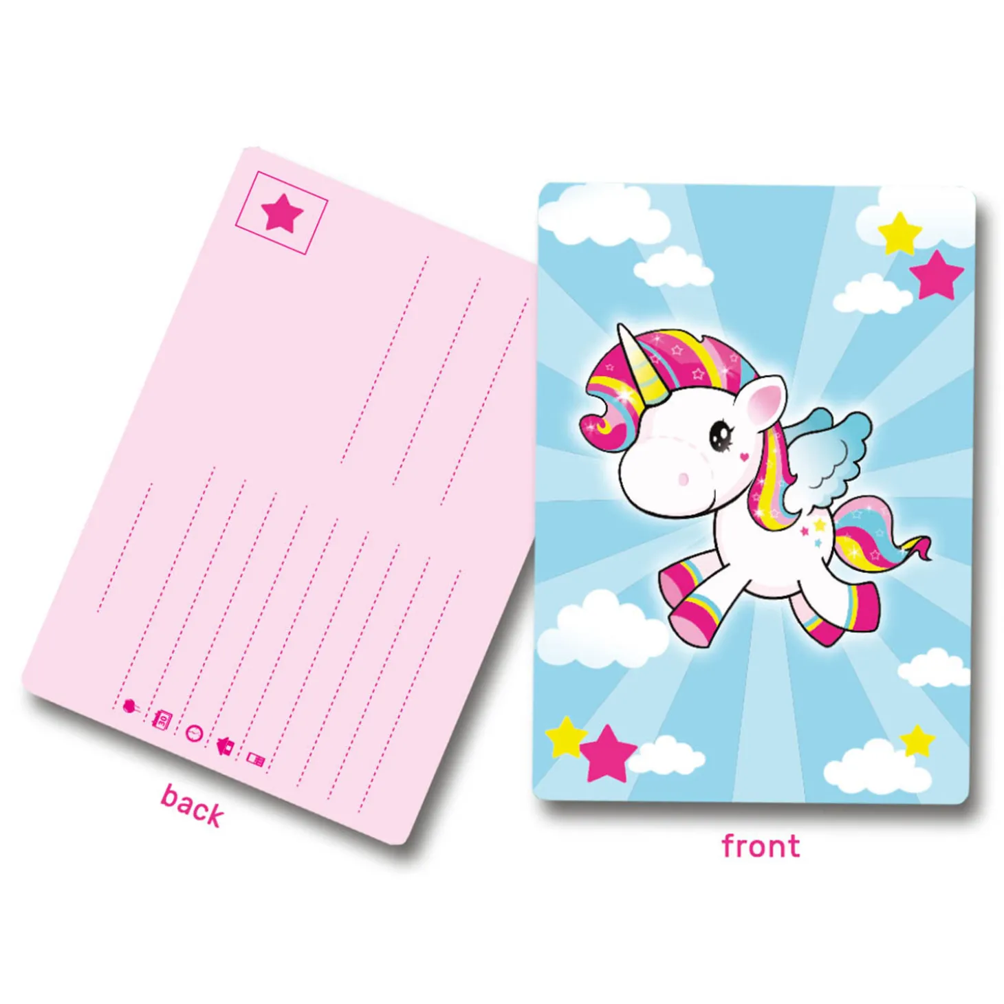 Eenhoorn Uitnodigingen, 8st.