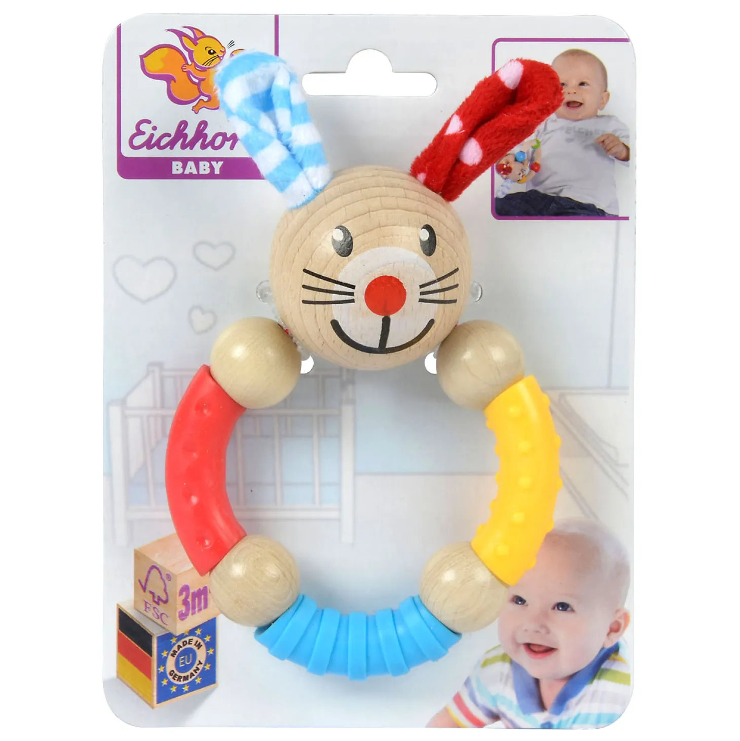 Eichhorn Baby Bijtring Konijn van Hout