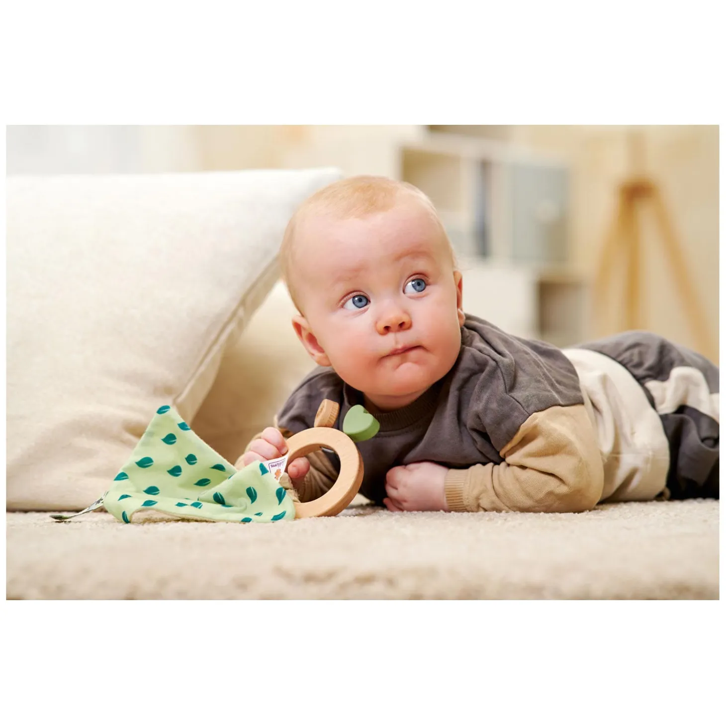 Eichhorn Baby HIPP Houten Bijtring met Knuffeldoekje