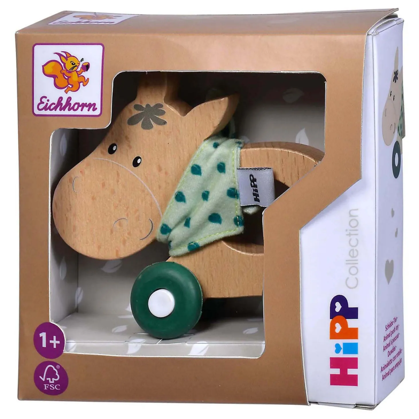 Eichhorn Baby HIPP Houten Duwfiguur Ezel