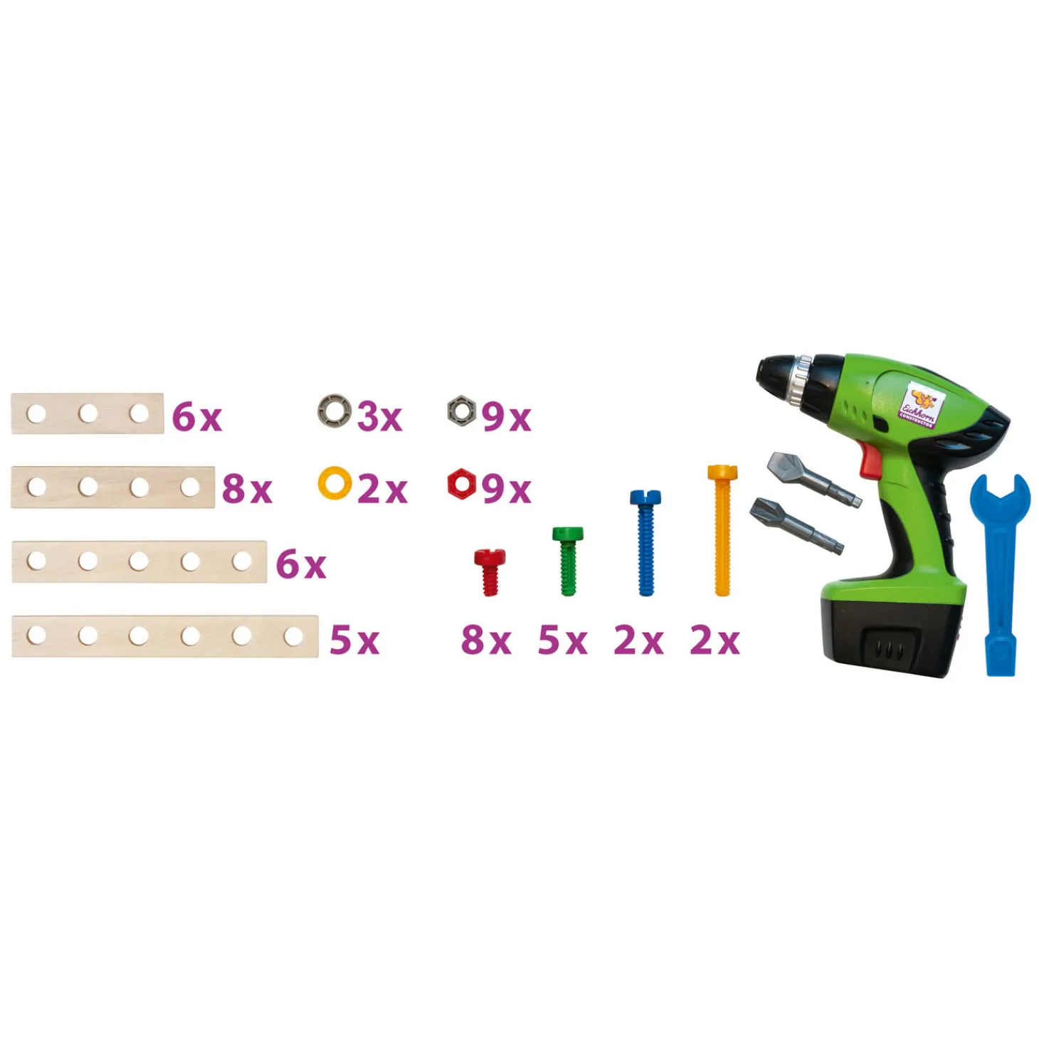 Eichhorn Constructor Gereedschapskist met Boor, 70dlg.