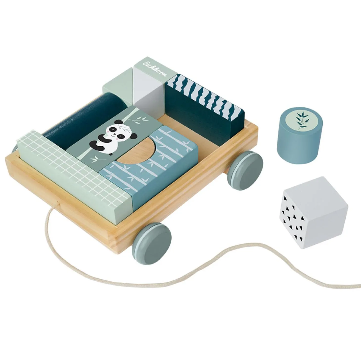 Eichhorn Houten Blokkenwagen Panda