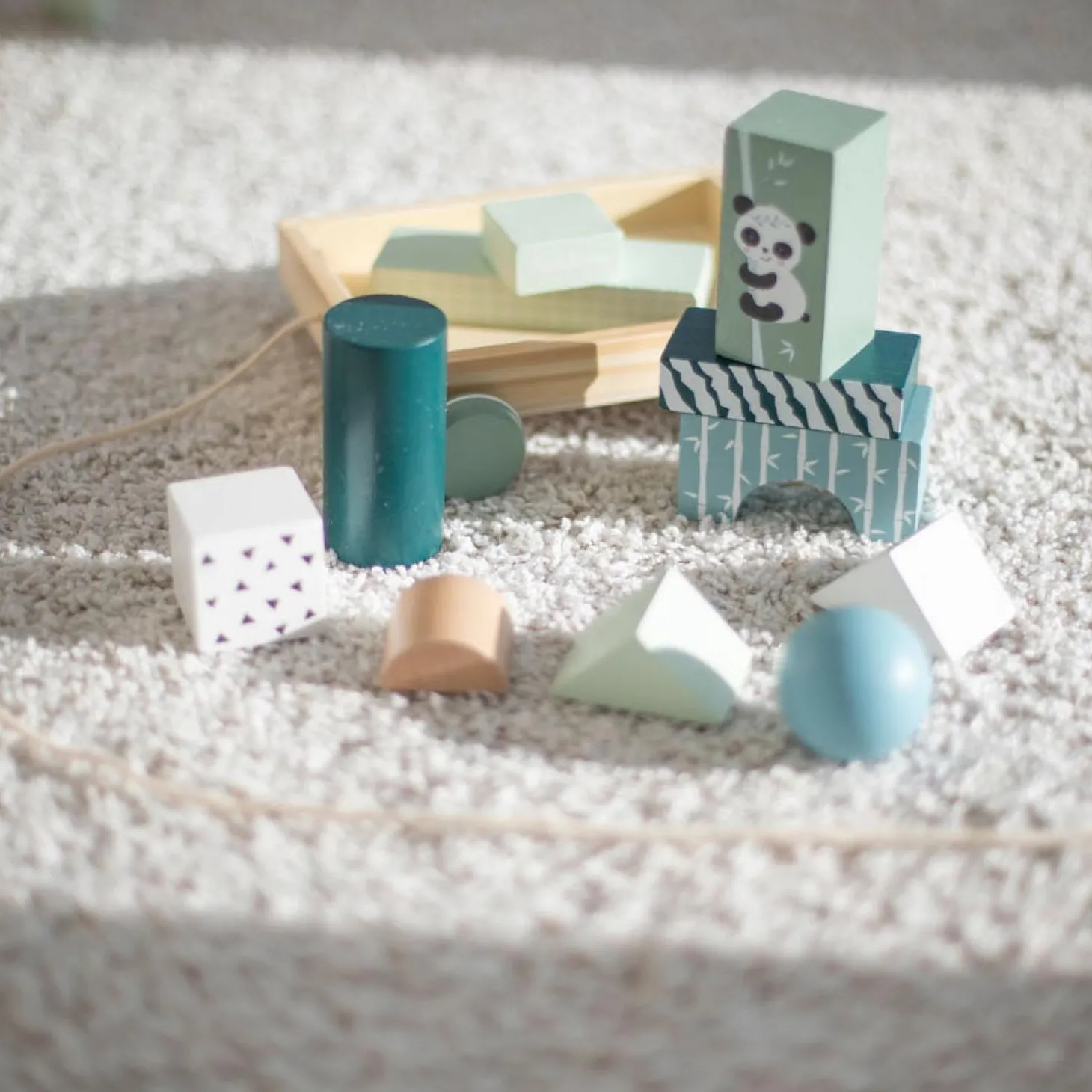 Eichhorn Houten Blokkenwagen Panda