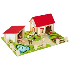 Eichhorn Houten Boerderij met Accessoires, 20dlg.