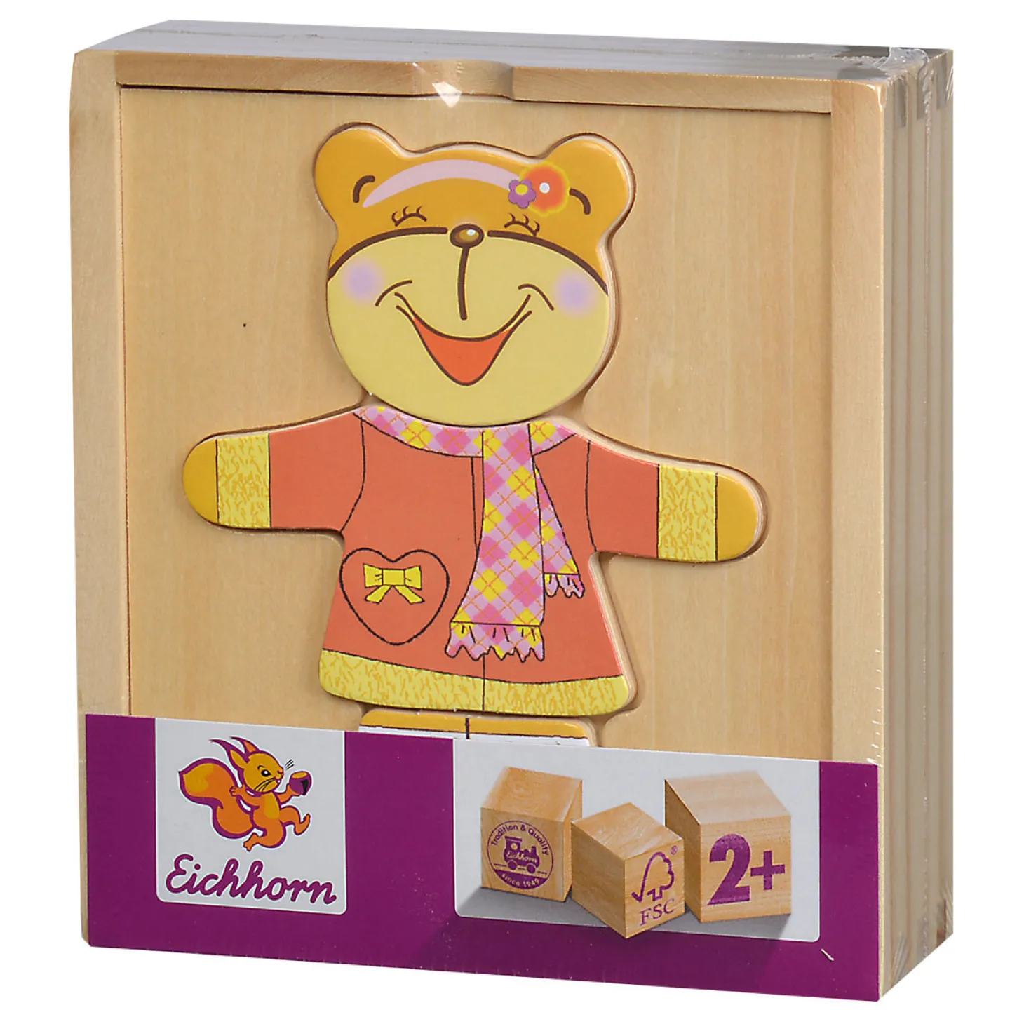 Eichhorn Houten Puzzel Beer, 20st.