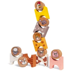 Eichhorn Houten Stapelspel Boerderijdieren, 14dlg.