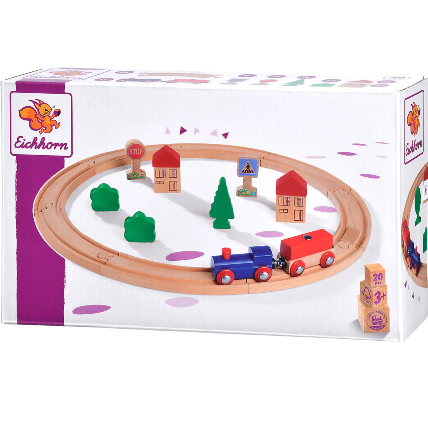 Eichhorn Treinbaan Speelset, 20dlg.