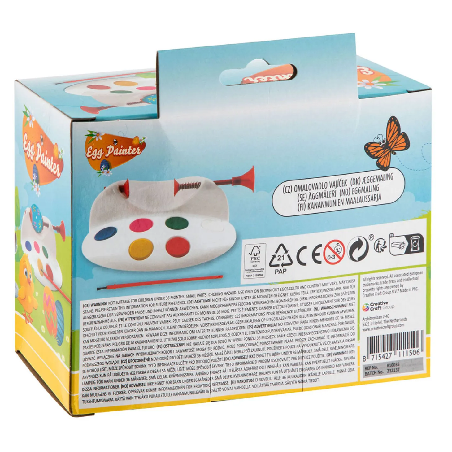 Eierverfmolen met Verf en Penseel