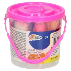 Emmertje met Gekleurde Klei, 12st. - Roze