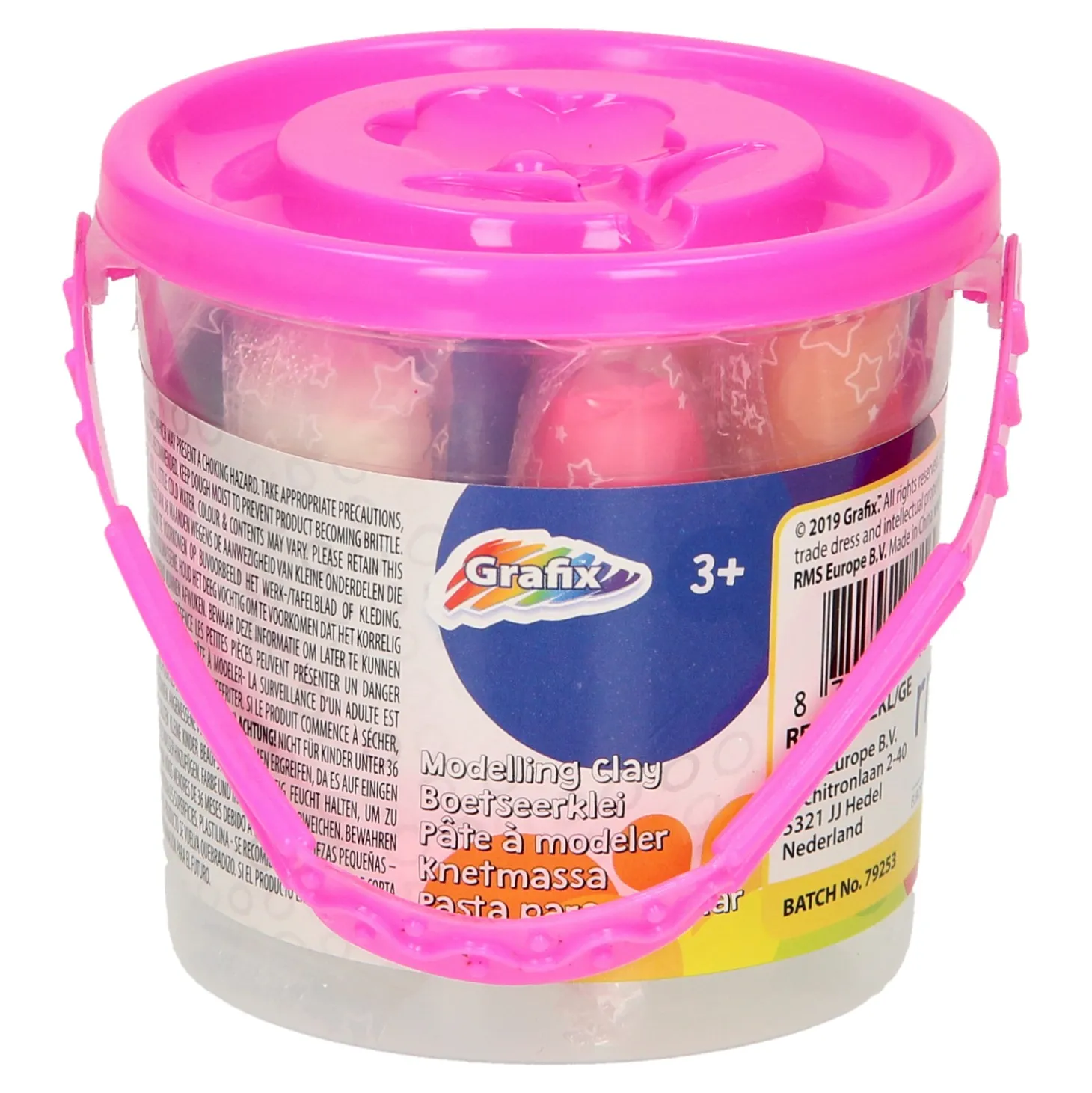 Emmertje met Gekleurde Klei, 12st. - Roze