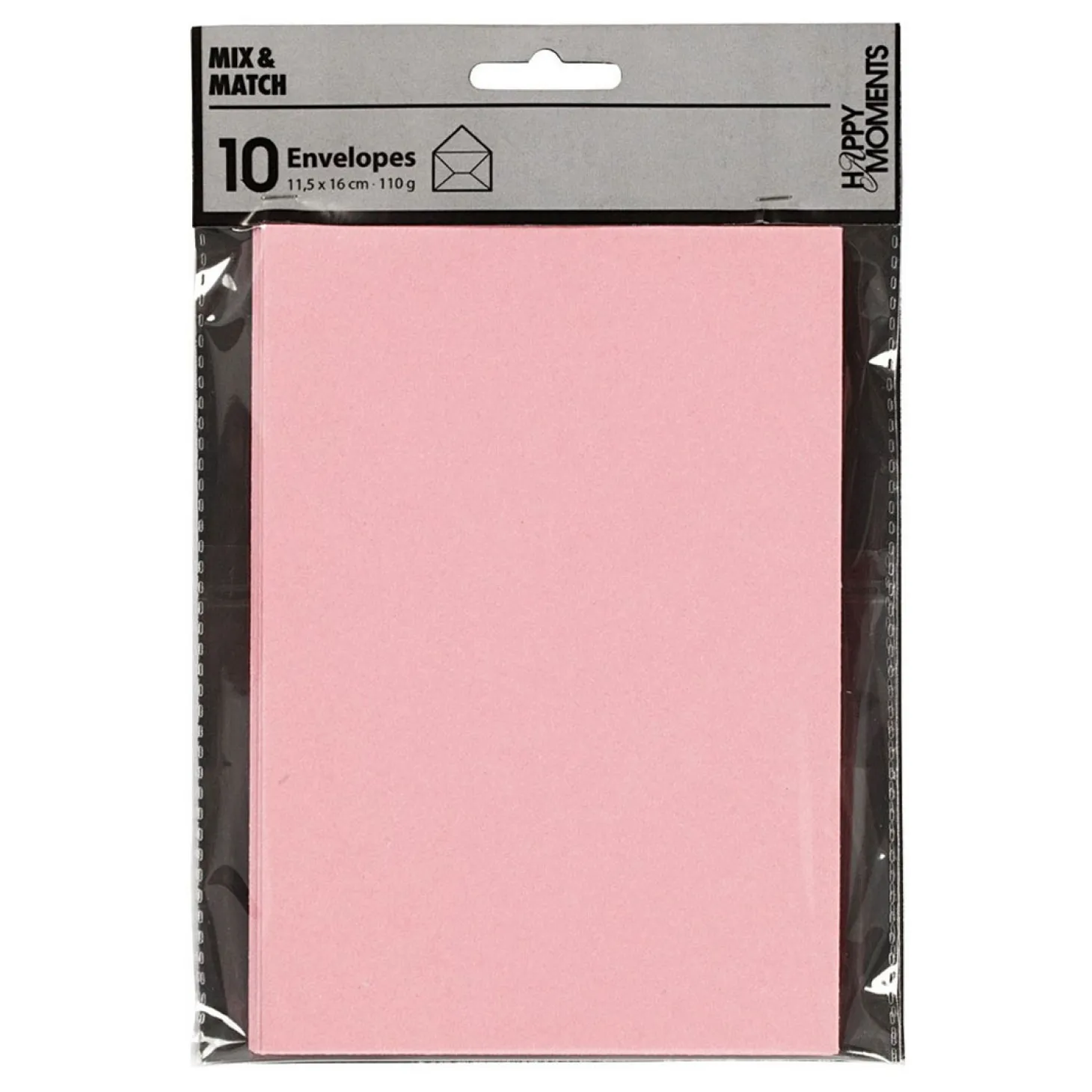 Envelop Lichtrood, 11,5x15cm, 10st.