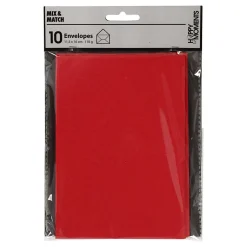 Envelop Rood, 11,5x15cm, 10st.
