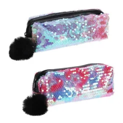 Etui met Pailletten en Pompom