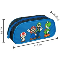Etui Super Mario Blauw met Rits