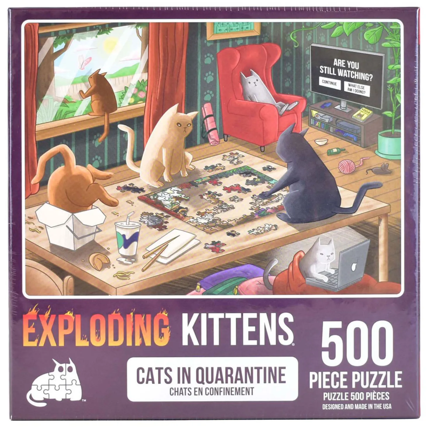 Exploding Kittens Puzzel, 500st.