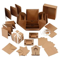 Explosion Box Geschenkdoos Naturel Set