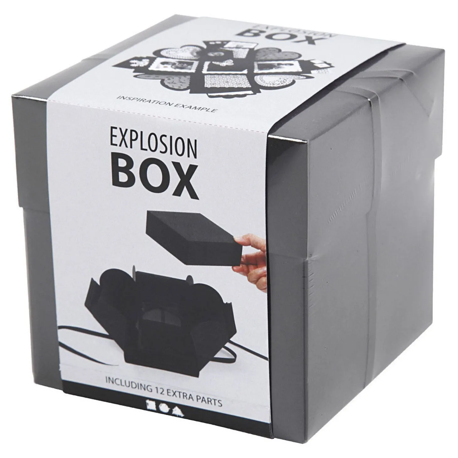 Explosion Box Geschenkdoos Zwart Set