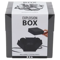 Explosion Box Geschenkdoos Zwart Set
