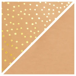 Faux Leather Papier Bruin met Stippen, 1m