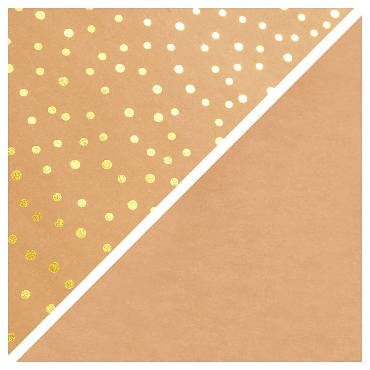 Faux Leather Papier Bruin met Stippen, 1m