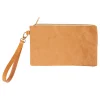 Faux Leather Tasje Bruin, 21x18cm