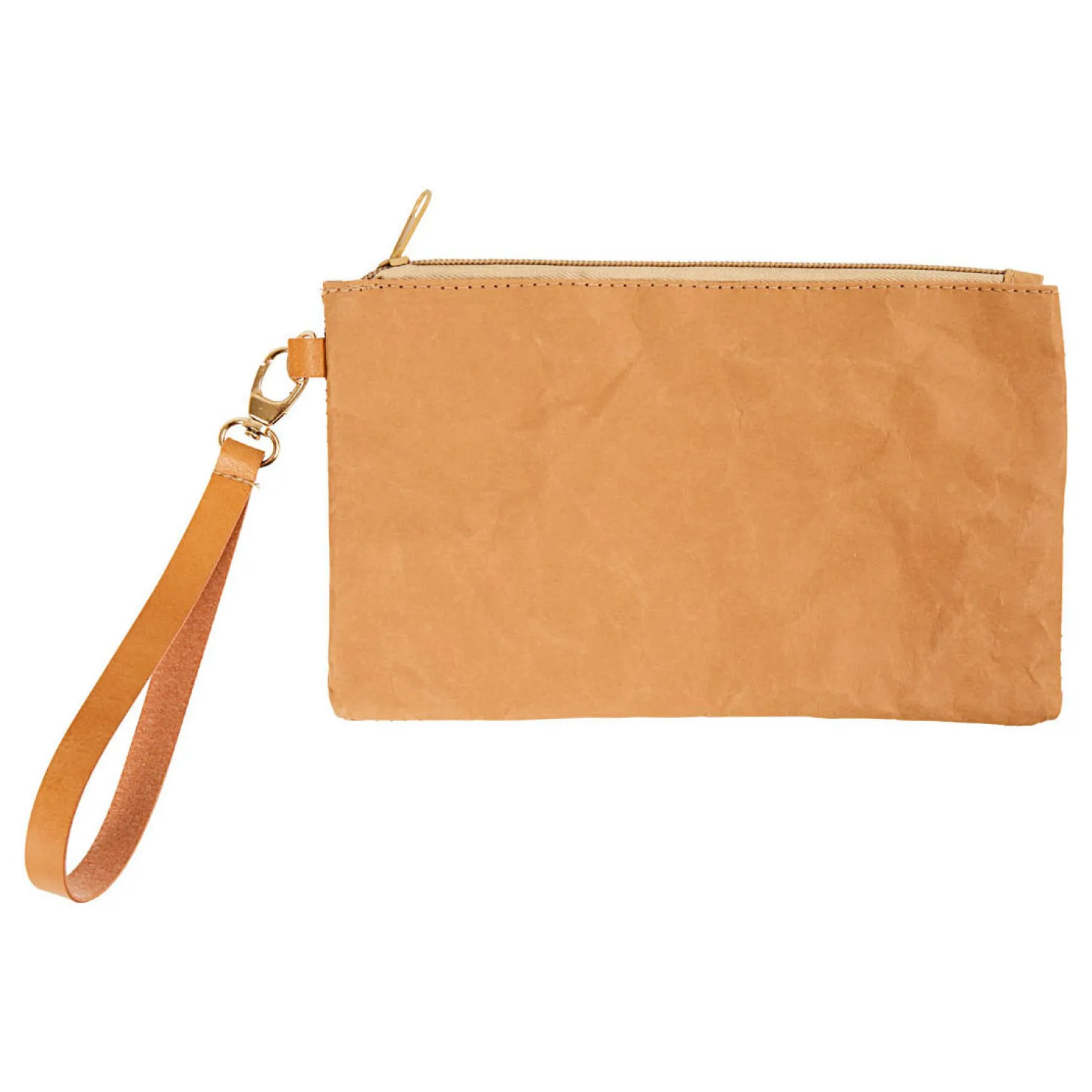 Faux Leather Tasje Bruin, 21x18cm