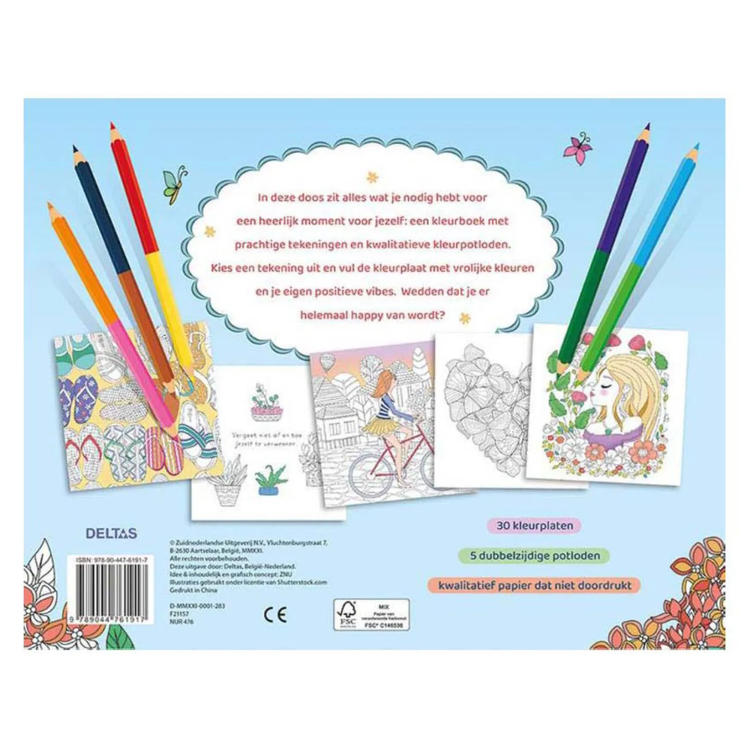 Feel Happy Coloring - Kleurboek en Potlodenset