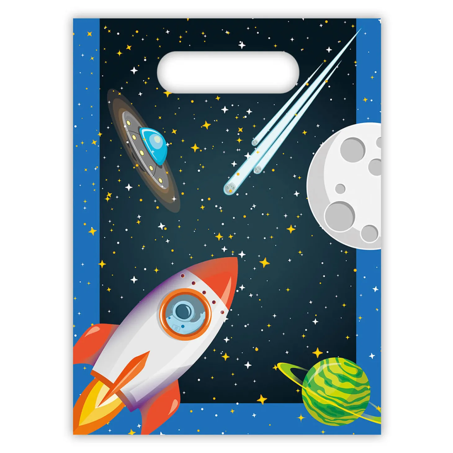 Feestzakjes Raket Ruimte, 6st.