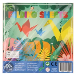 Felgekleurde Vouwblaadjes, 16x16cm