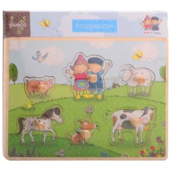 Fien & Teun Houten Knopjespuzzel - 6dlg.