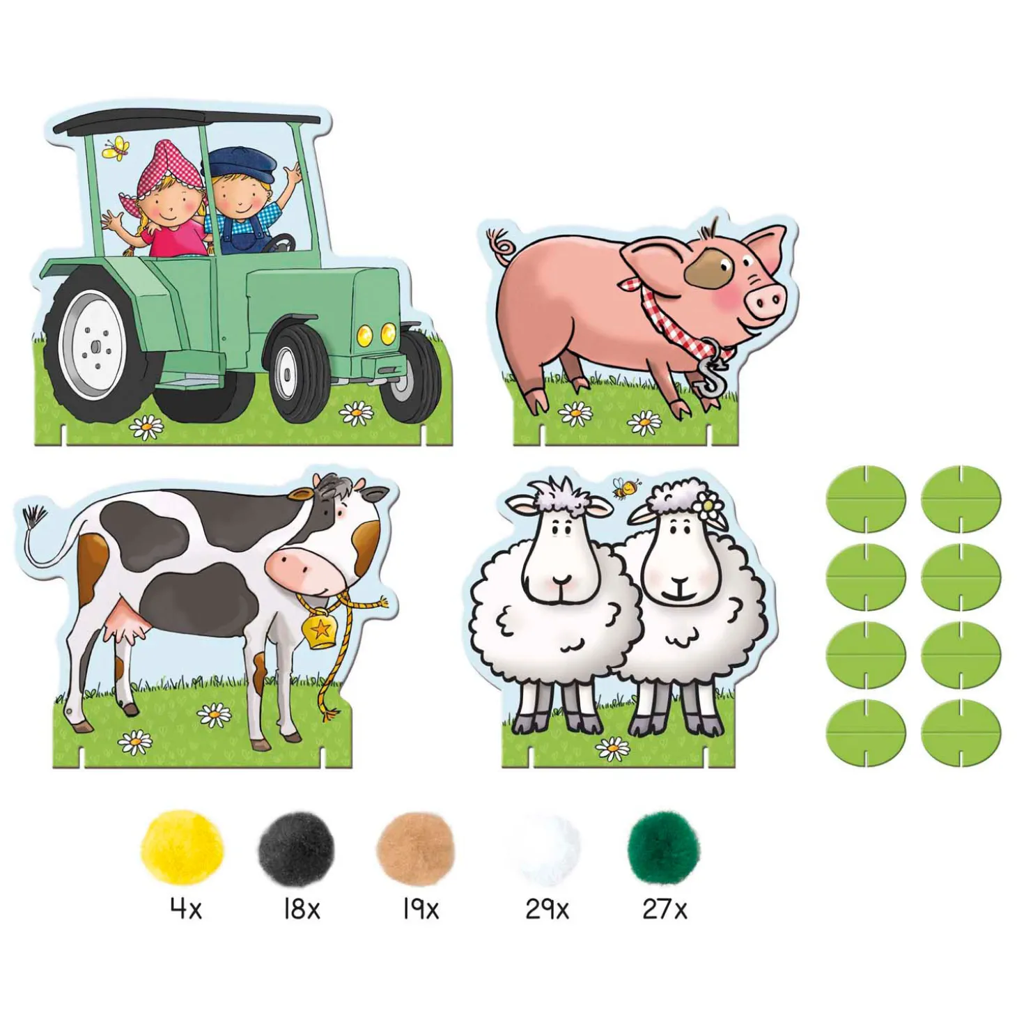 Fien & Teun Pompom Plakken